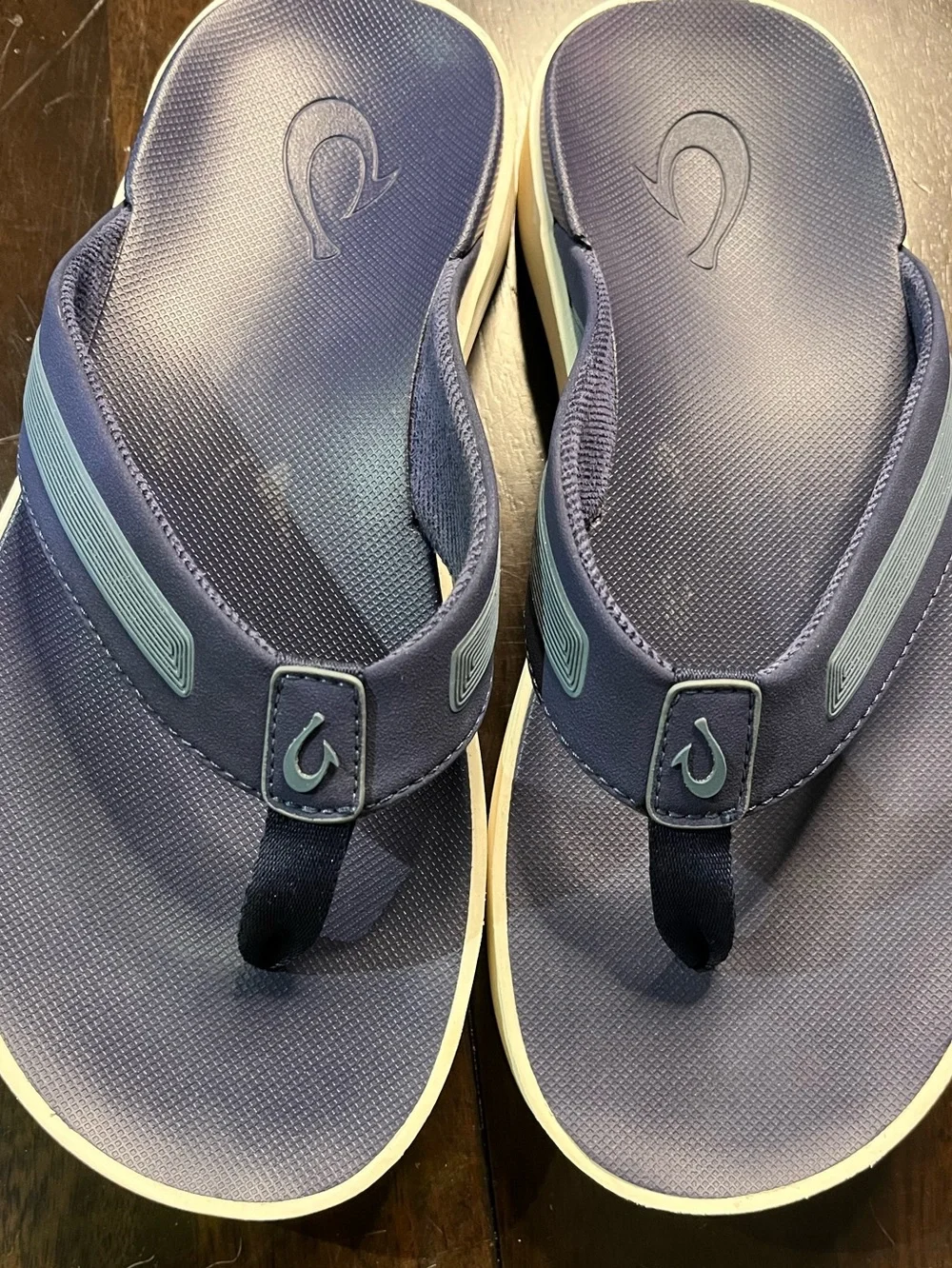 OluKai Leeward Sandals, Flipflops, Thongs, Blue, Sz Men's 7